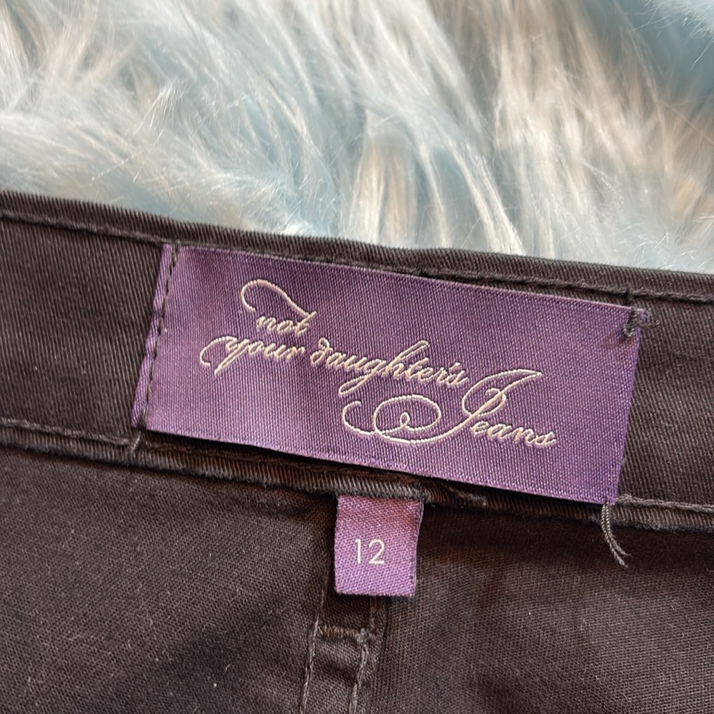 NYDJ Not Your Daughters Jeans Black Crop Cuffed Lift Tuck Pants sz 12 - Picture 7 of 9